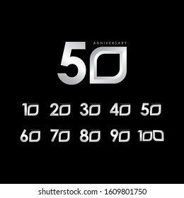 50 Years Anniversary Celebration Vector Template Design Illustration