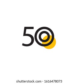 50 Years Anniversary Celebration Vector Template Design Illustration