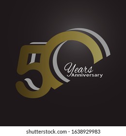 50 Years Anniversary Celebration Vector Template Design Illustration