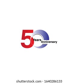 50 Years Anniversary Celebration Vector Template Design Illustration