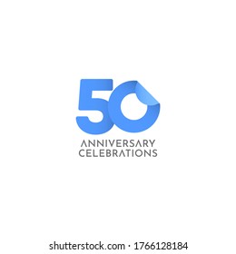 50 Years Anniversary Celebration Vector Logo Icon Template Design Illustration