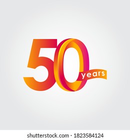 50 Years Anniversary Celebration Vector Template Design Illustration