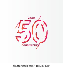 50 Years Anniversary Celebration Vector Template Design Illustration