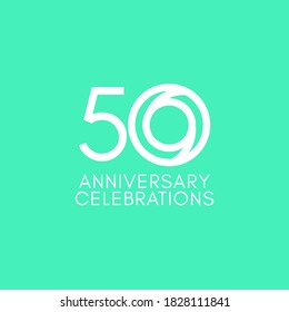 50 Years Anniversary Celebration Vector Template Design Illustration