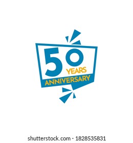 50 Years Anniversary Celebration Vector Template Design Illustration