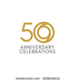 50 Years Anniversary Celebration Vector Template Design Illustration