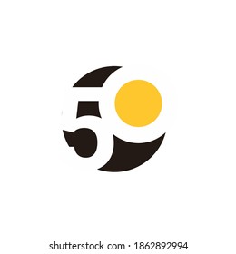 50 Years Anniversary Celebration Vector Template Design Illustration