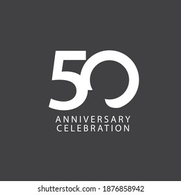 50 Years Anniversary Celebration Vector Template Design Illustration