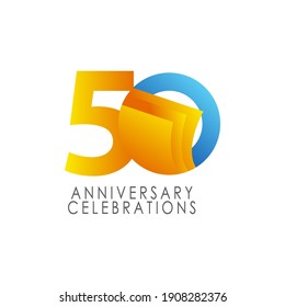 50 Years Anniversary Celebration Vector Template Design Illustration