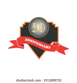 50 years anniversary celebration vector template design illustration