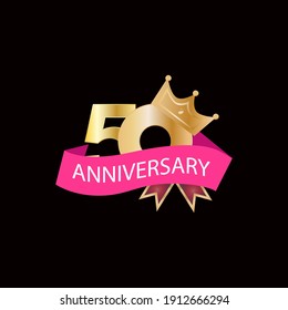 50 Years anniversary celebration vector template design illustration