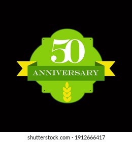 50 years anniversary celebration vector template design illustration