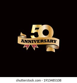 50 Years anniversary celebration vector template design illustration