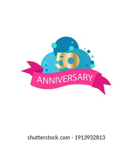 50 years anniversary celebration vector template design illustration