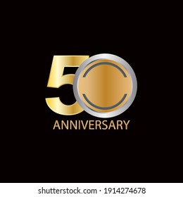 50 Years anniversary celebration vector template design illustration