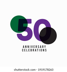 50 Years Anniversary Celebration Vector Template Design Illustration