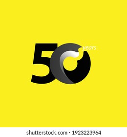 50 Years Anniversary Celebration Vector Template Design Illustration
