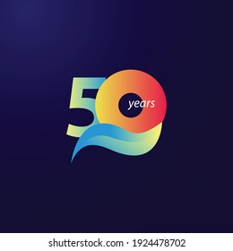 50 Years Anniversary Celebration Vector Template Design Illustration