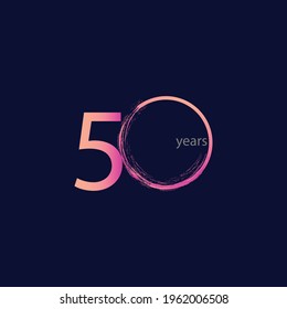 50 Years Anniversary Celebration Vector Template Design Illustration