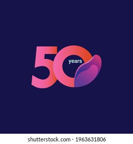 50 Years Anniversary Celebration Vector Template Design Illustration