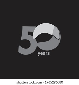 50 Years Anniversary Celebration Vector Template Design Illustration