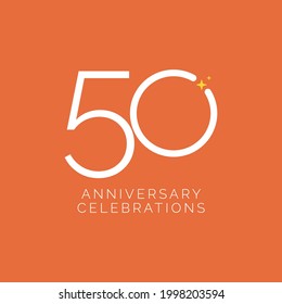 50 Years Anniversary Celebration Vector Template Design Illustration