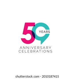 50 Years Anniversary Celebration Vector Template Design Illustration