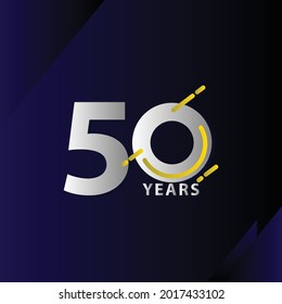 Illustration zum Design von Vektorvorlagen zum 50-jährigen Jubiläum