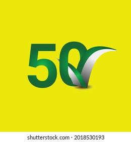 50 Years Anniversary Celebration Vector Template Design Illustration