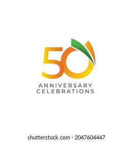 50 Years Anniversary Celebration Vector Template Design Illustration