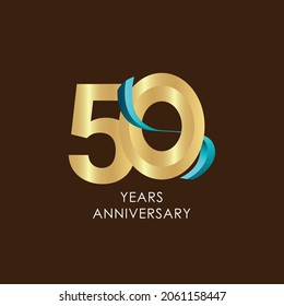 50 Years Anniversary Celebration Vector Template Design Illustration