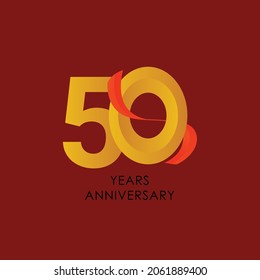 50 Years Anniversary Celebration Vector Template Design Illustration