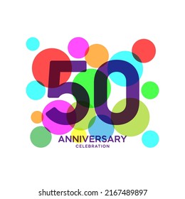 50 Years Anniversary Celebration Vector Template Design Illustration
