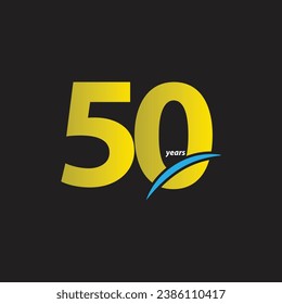 50 Years Anniversary Celebration Vector Template Design Illustration