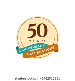 50 Years Anniversary Celebration Vector Template Design Illustration