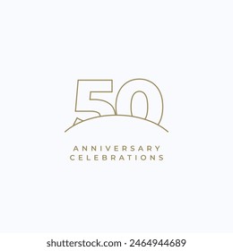 50 Years Anniversary Celebration Vector Template Design Illustration