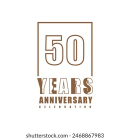 50 years anniversary celebration vector template design illustration