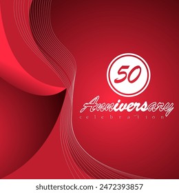 50 years anniversary celebration vector template design illustration