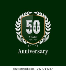 50 years anniversary celebration vector template design illustration