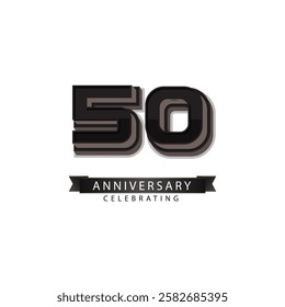 50 years anniversary celebration vector template design illustration