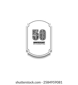 50 years anniversary celebration vector template design illustration