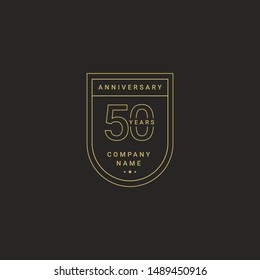50 Years Anniversary Celebration Your Company Vector Template Design Illustration