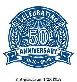 50 Jahre Jubiläumsfeiern Design-Vorlage. 50. Logo. Vektor und Illustrationen.