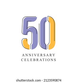 50 years anniversary celebrations logo design template