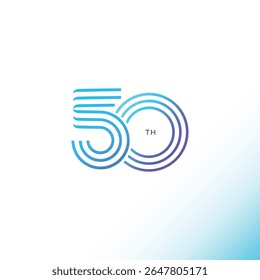 50 years anniversary celebrations logo concept