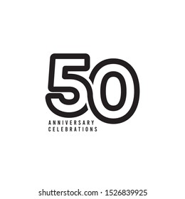 50 Years Anniversary Celebrations Vector Template Design Illustration