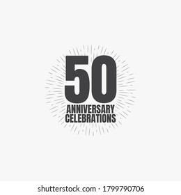 50 Years Anniversary Celebrations Vector Template Design Illustration