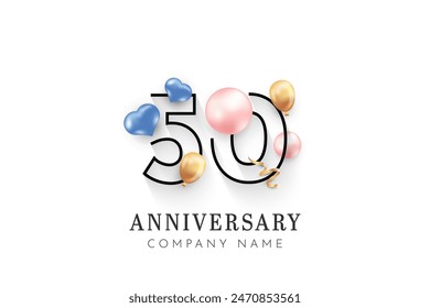 50 years Anniversary design illustration