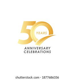 50 years anniversary design template.