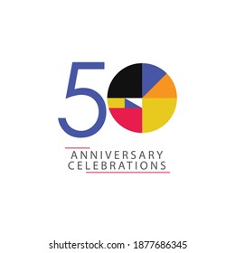 50 years anniversary design template.